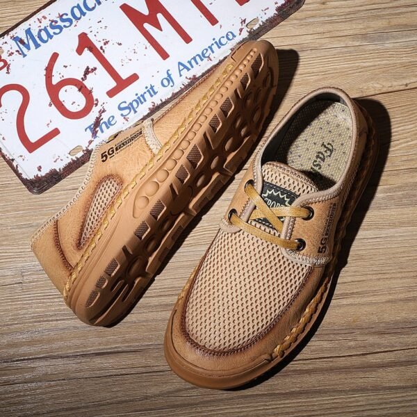 Men's Breathable Flat Bottom Men's Mesh Shoes - Image 4