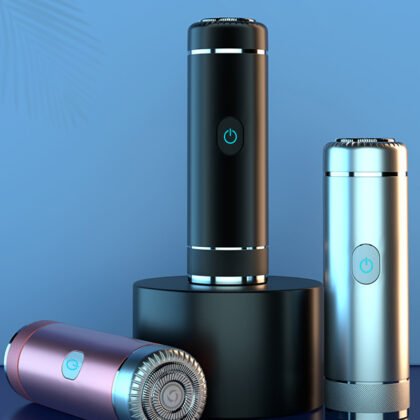 This compact, rechargeable floating shaver is portable.