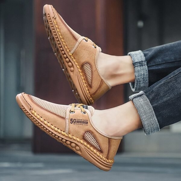 Men's Breathable Flat Bottom Men's Mesh Shoes - Image 3
